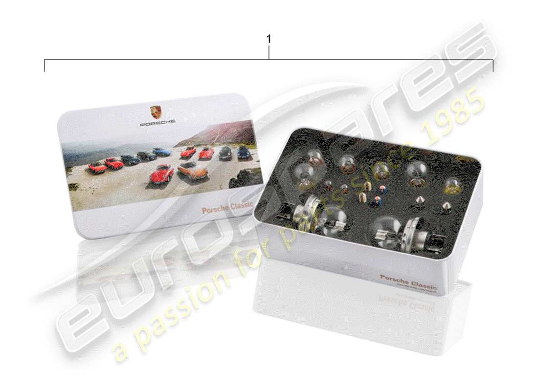 porsche 2013 (accessories) boite a ampoules - porsche classique - avec : - ampoule - et - fusible schéma des pièces