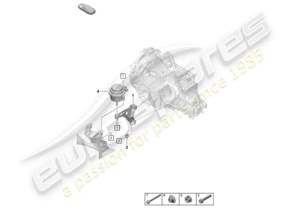 porsche 2020 (718 boxster) pièces de fixation de la boîte de vitesses schéma des pièces