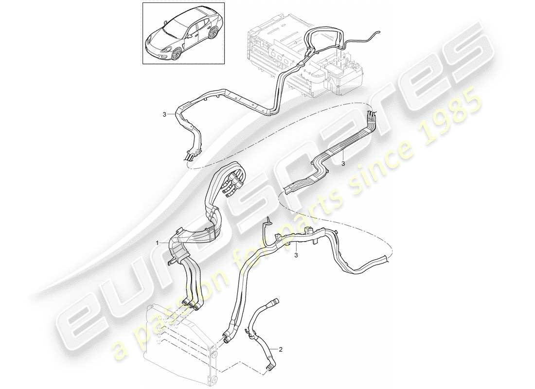 porsche 2010 (panamera 970) schéma des pièces hybride