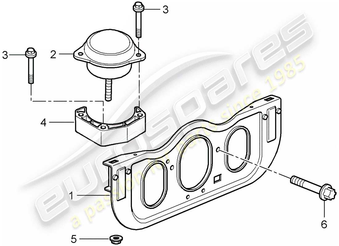 porsche 2008 (997-1 gt3) suspension moteur schéma des pièces