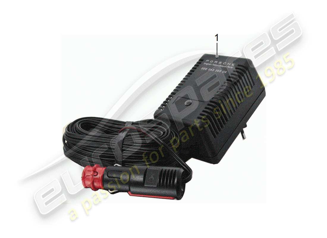 porsche 2008 (accessories) chargeur - 6 volt schéma des pièces
