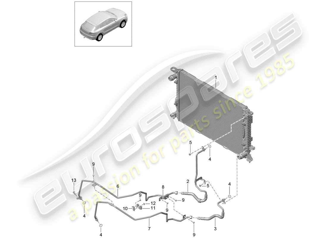 porsche 2018 (macan) -pdk-diagramme des pièces