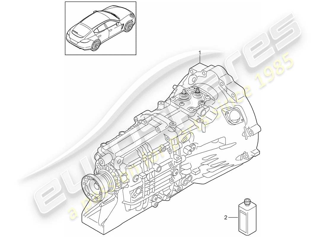 porsche 2010 (panamera 970) transmission de remplacement schéma des pièces