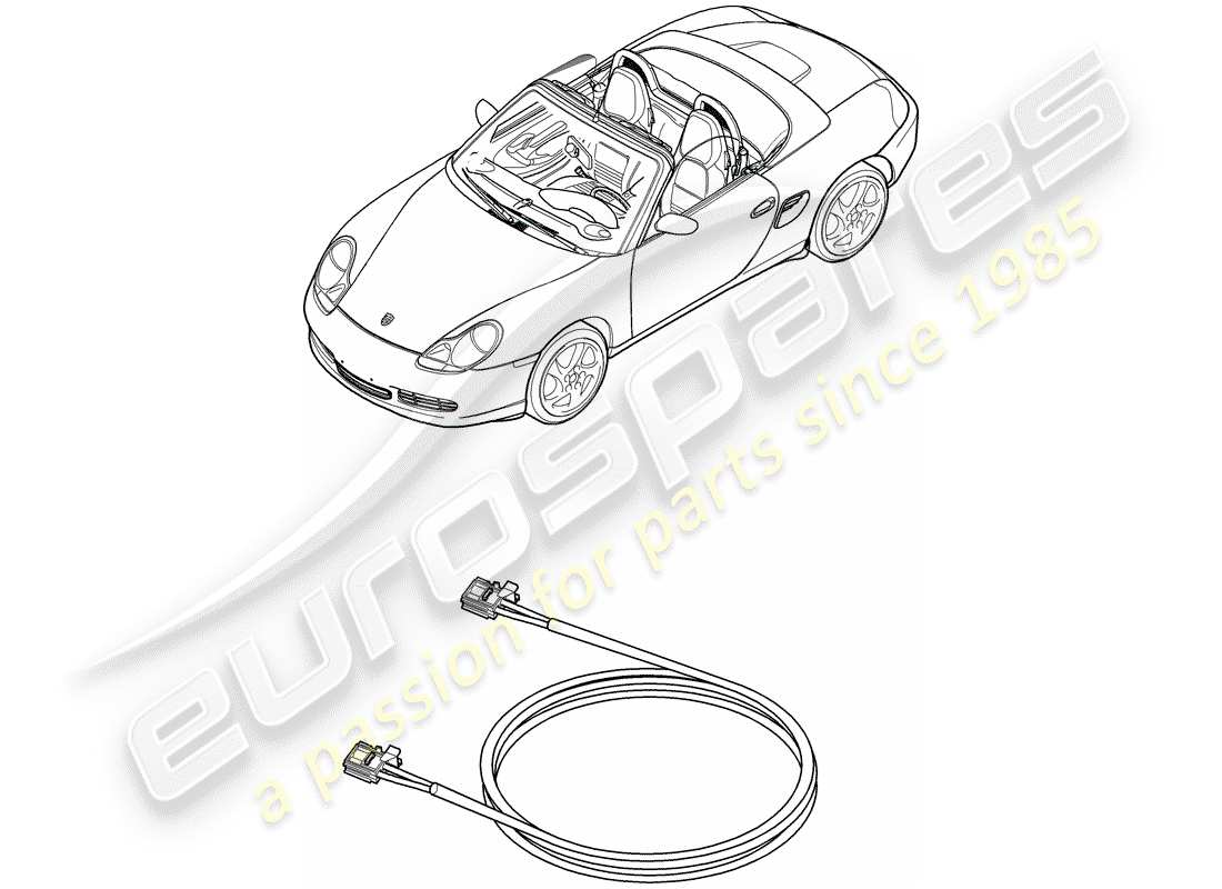 porsche 2000 (986 boxster) fibre optique légère - d - mj 2003>> schéma des pièces