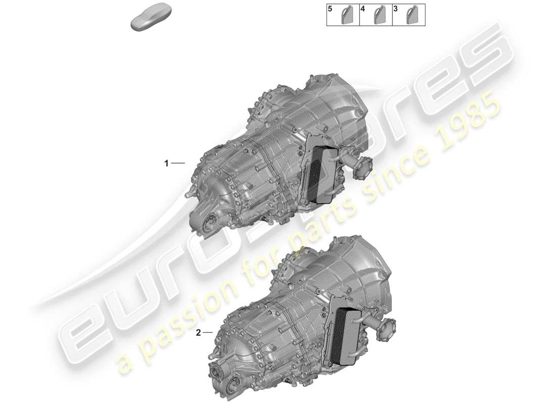 porsche 2020 (992-1) 8-speed schéma des pièces de la boîte de vitesses à double embrayage