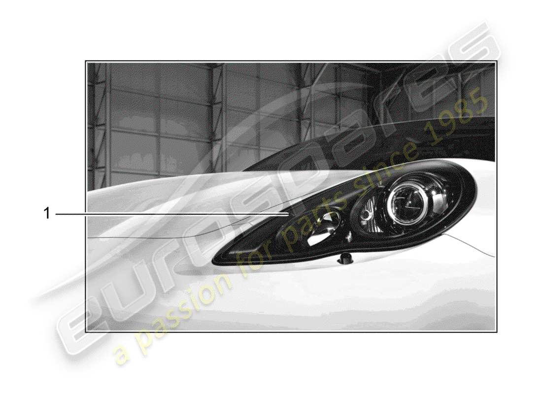porsche 2016 (tequipment panamera) phares à led (pdls), schéma des pièces