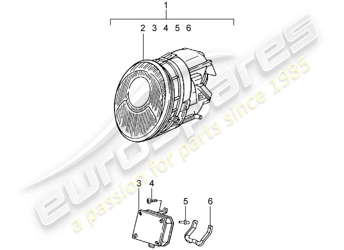 porsche 2007 (accessories) phare - litronic - informations techniques - 911(993) - 9415 - attention schéma des pièces