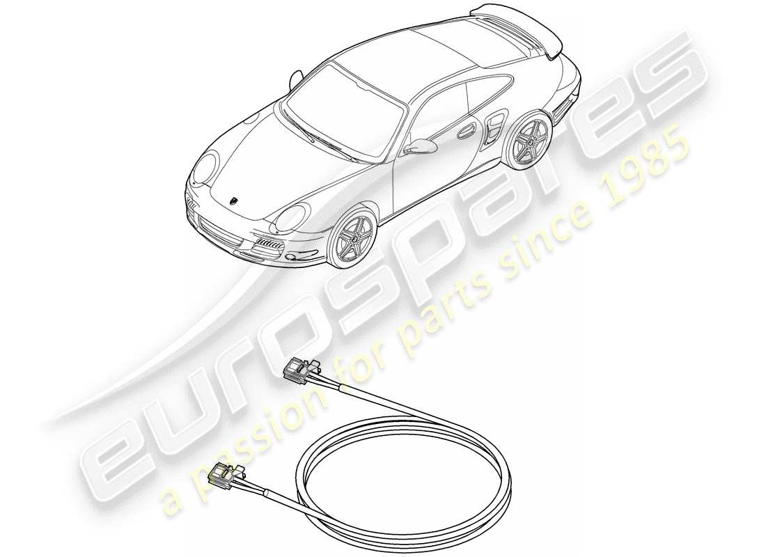 porsche 2012 (997-2 turbo / gt2 rs) fibre optique légère schéma des pièces