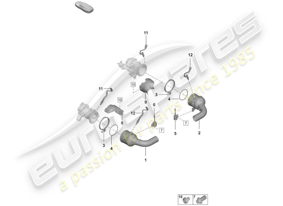 porsche 2020 (992-1) catalyseur schéma des pièces