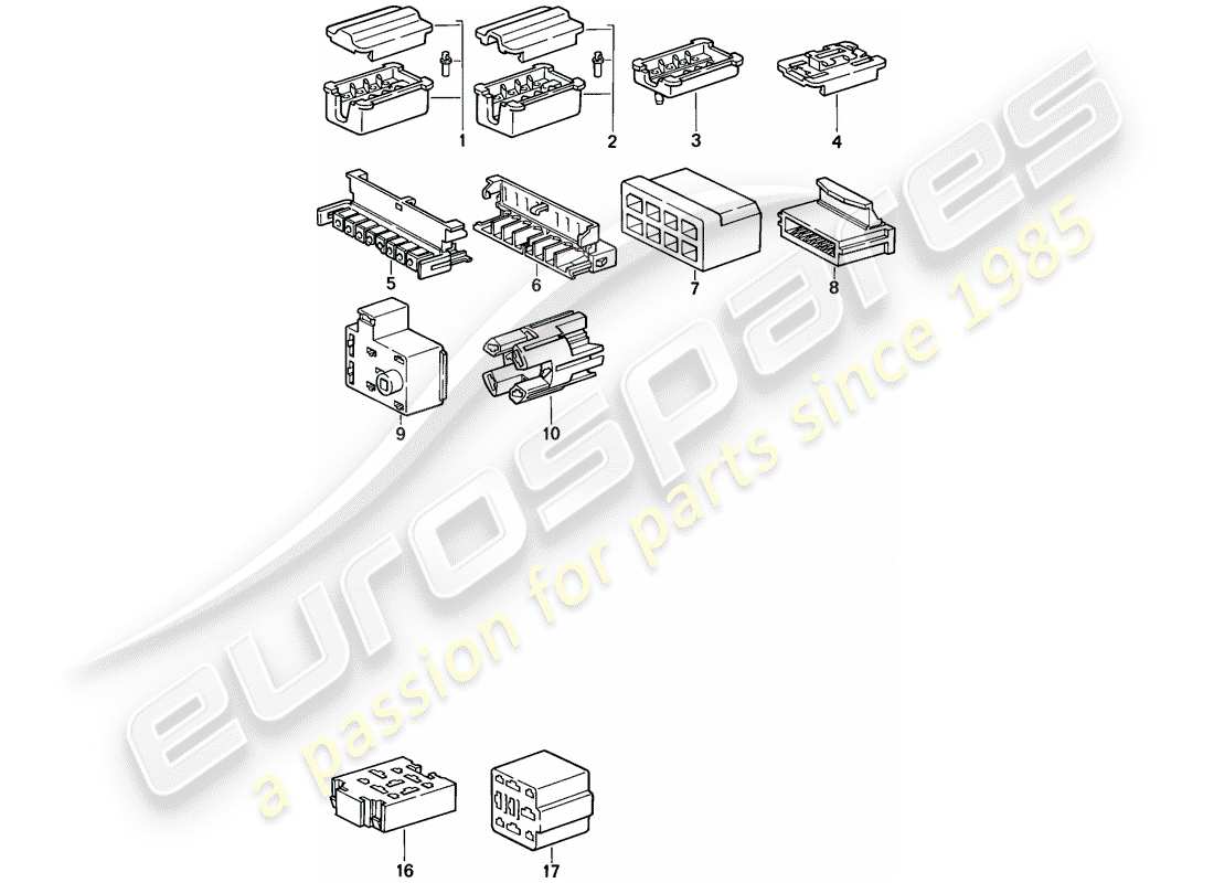 un schéma de pièces du catalogue de pièces porsche 944