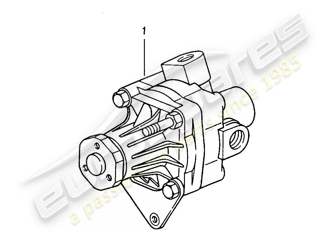 un schéma de pièces du catalogue de pièces porsche 1984 (refurbished and exchange catalogue)