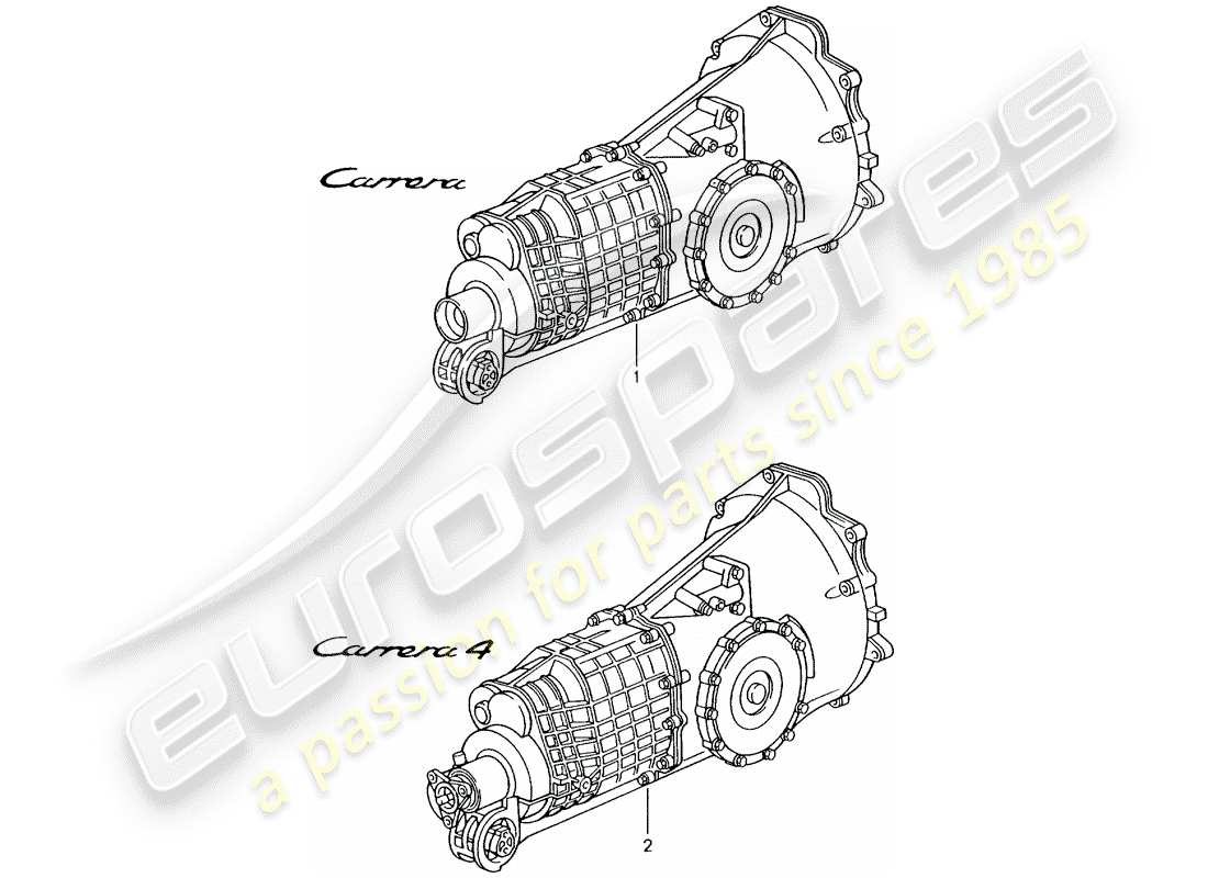 un schéma de pièces du catalogue de pièces porsche 2010 (refurbished and exchange catalogue)
