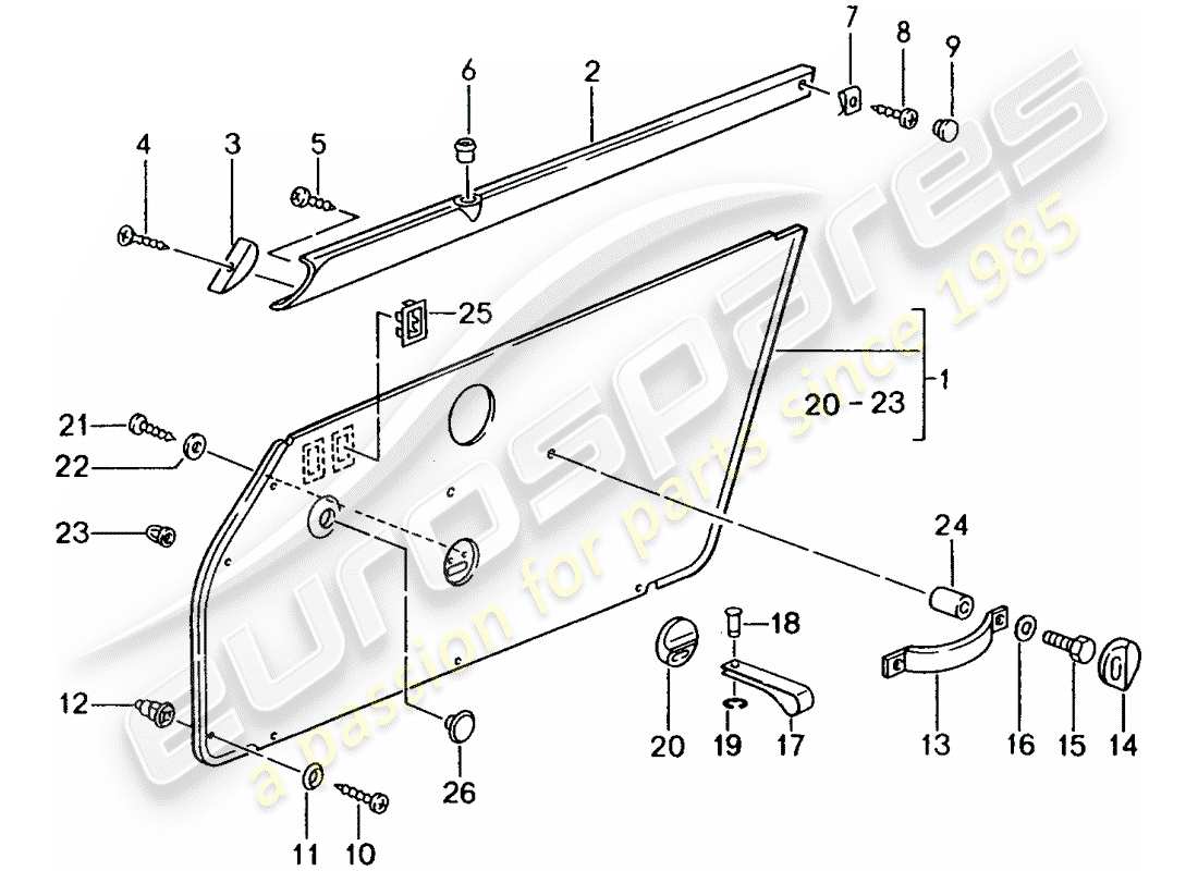 un schéma de pièces du catalogue de pièces porsche 993