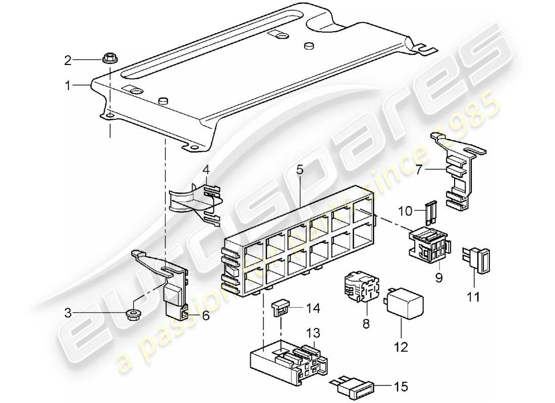 un schéma de pièces du catalogue de pièces porsche 2007 (997-1)