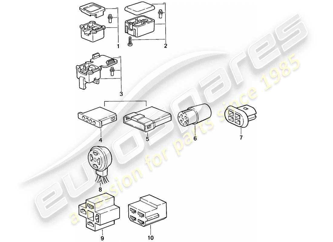 un schéma de pièces du catalogue de pièces porsche 944