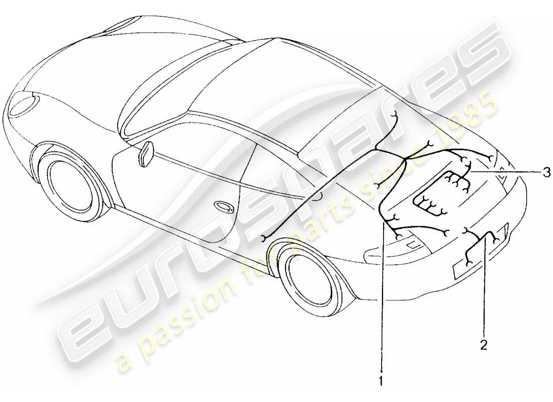 un schéma de pièces du catalogue de pièces porsche 996