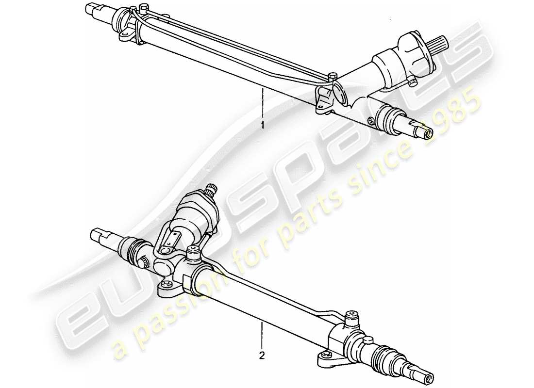 un schéma de pièces du catalogue de pièces porsche 2001 (refurbished and exchange catalogue)