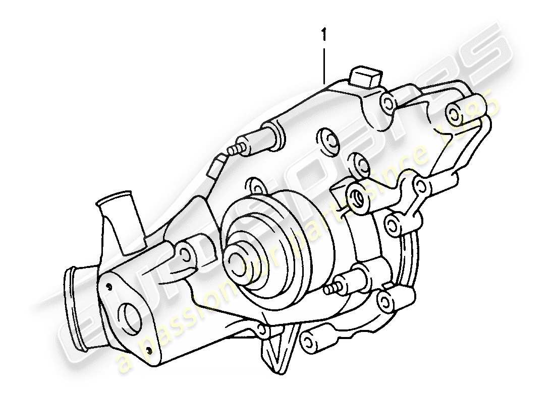 un schéma de pièces du catalogue de pièces porsche 1997 (refurbished and exchange catalogue)
