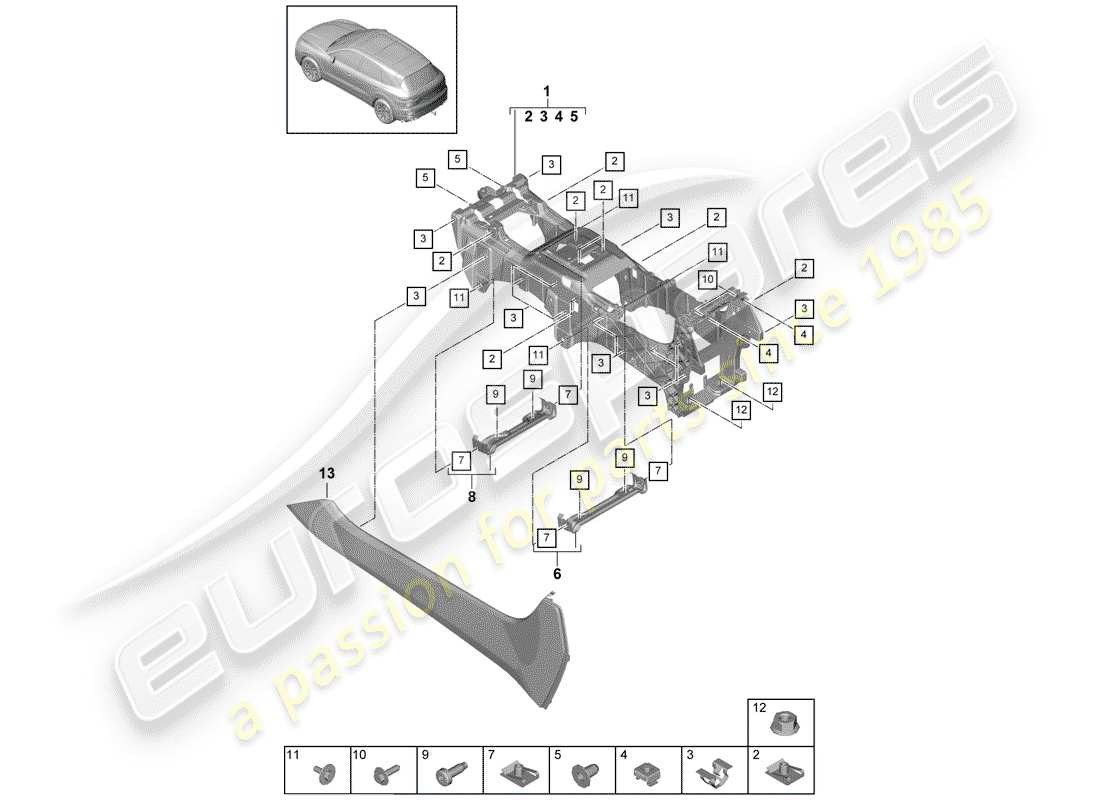 schéma de pièce contenant le numéro de pièce 9a700803100