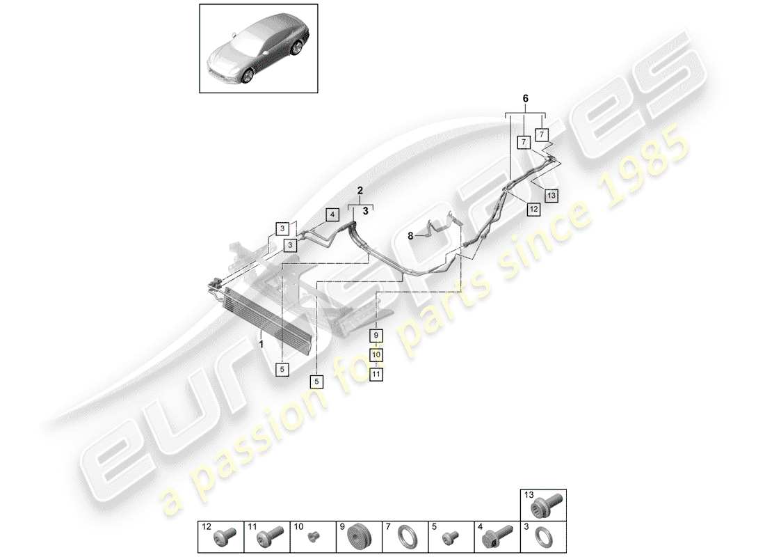 schéma de pièce contenant le numéro de pièce 9a7317801d