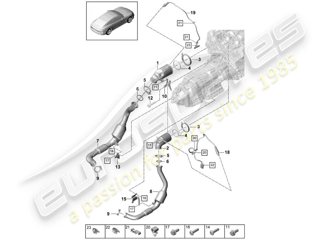 schéma de pièce contenant le numéro de pièce 9a7254450kx