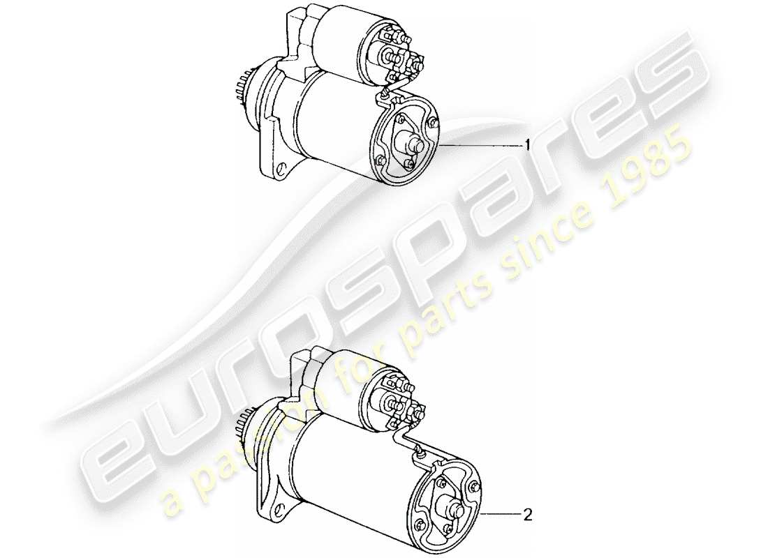un schéma de pièces du catalogue de pièces porsche 2006 (refurbished and exchange catalogue)