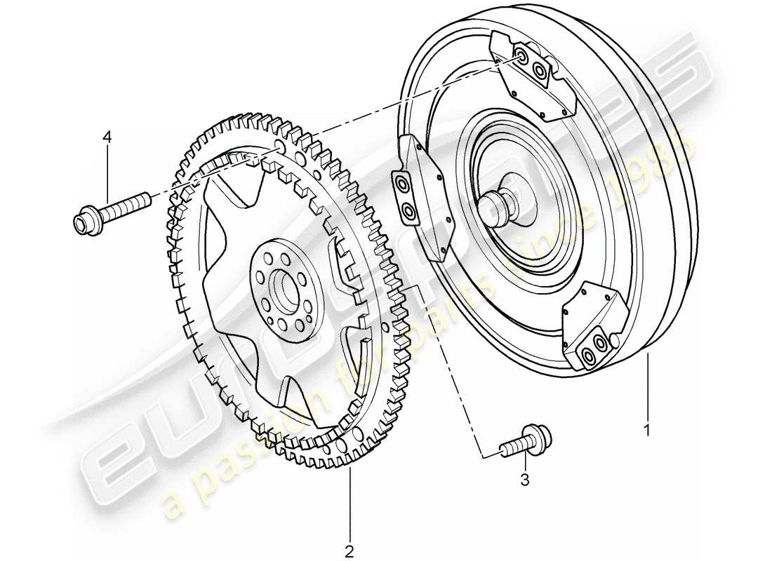 un schéma de pièces du catalogue de pièces porsche cayman