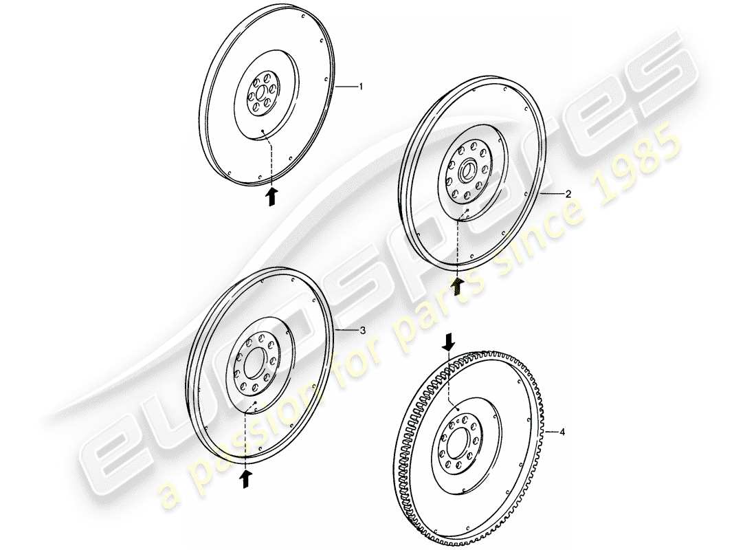 un schéma de pièces du catalogue de pièces porsche 2005 (refurbished and exchange catalogue)