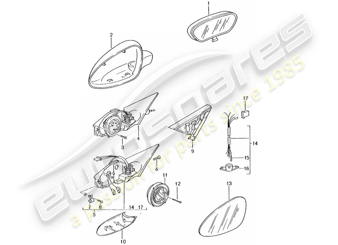 un schéma de pièces du catalogue de pièces porsche 2003 (996 gt3)