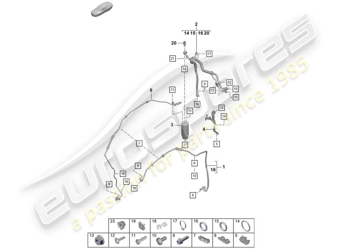 schéma de pièce contenant le numéro de pièce 99157310208