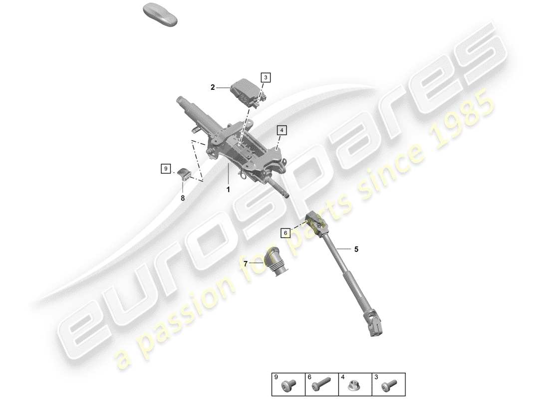 un schéma de pièces du catalogue de pièces porsche boxster