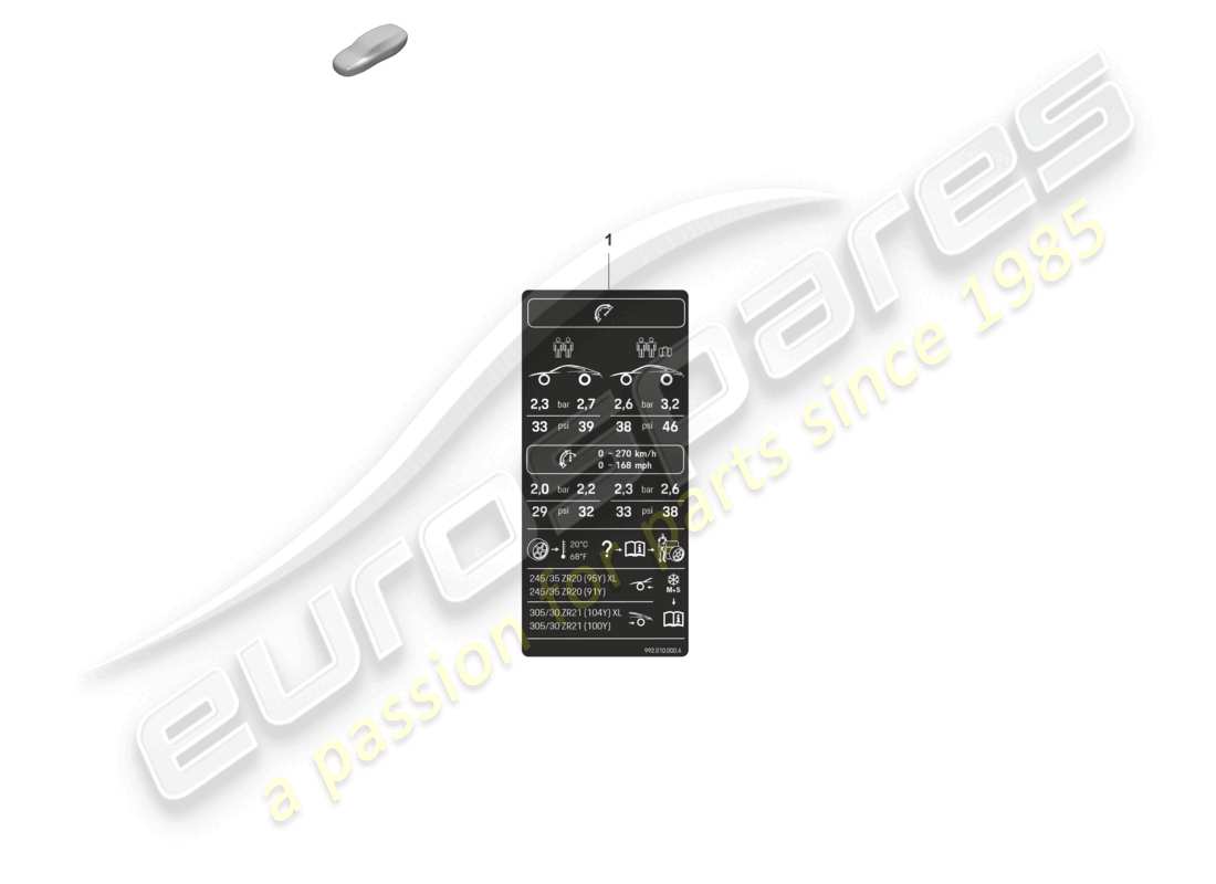 schéma de pièce contenant le numéro de pièce 992010052b