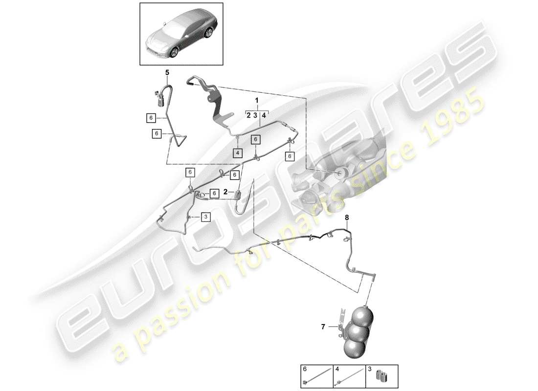 schéma de pièce contenant le numéro de pièce 9a797185000