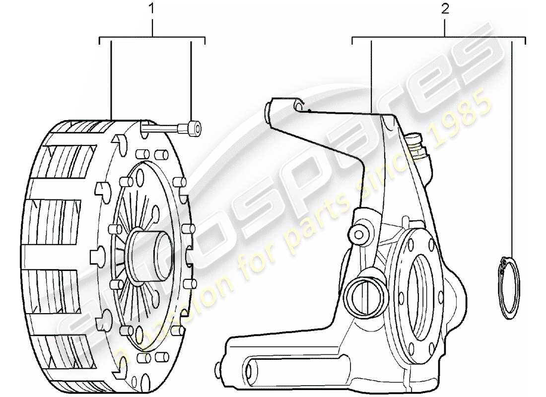 un schéma de pièces du catalogue de pièces porsche 2003 (refurbished and exchange catalogue)