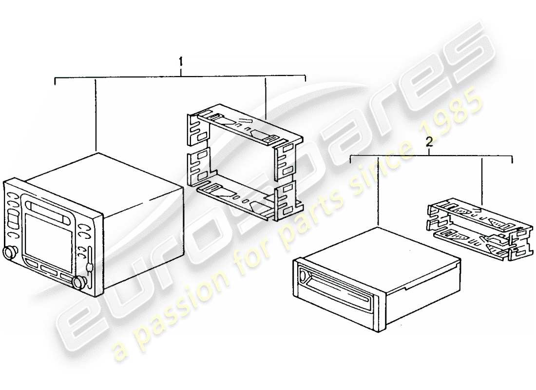 un schéma de pièces du catalogue de pièces porsche 1997 (refurbished and exchange catalogue)