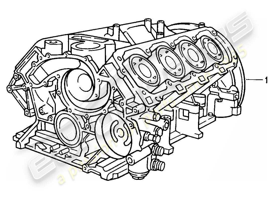 un schéma de pièces du catalogue de pièces porsche 1965 (refurbished and exchange catalogue)