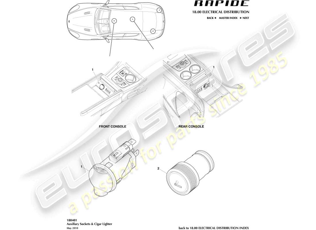 schéma de pièce contenant le numéro de pièce 98ag-15052-ab