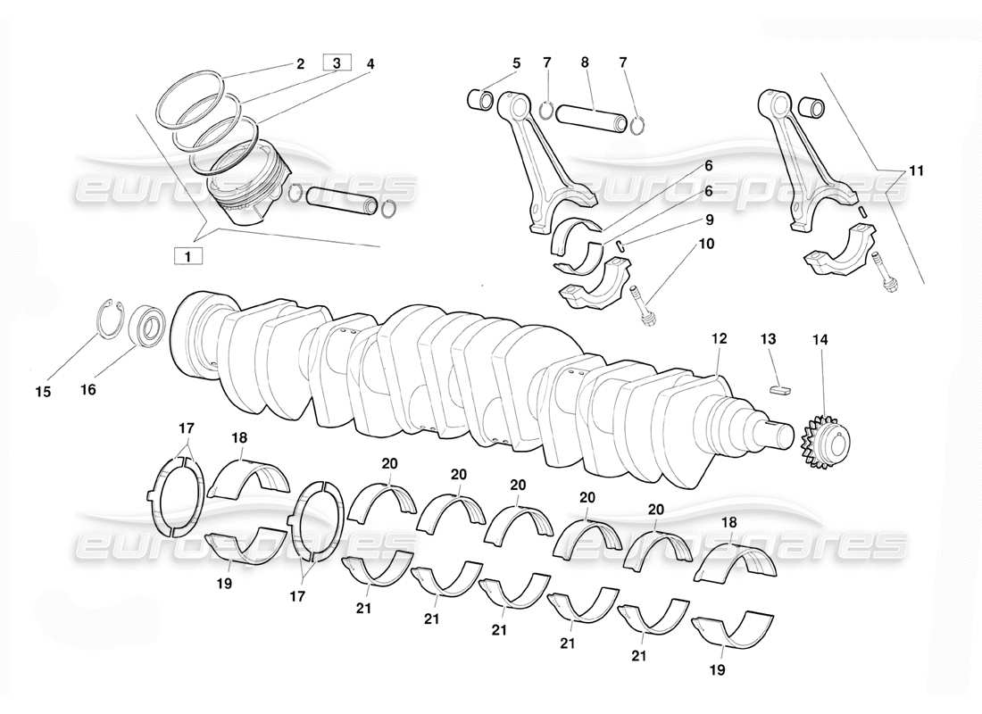 schéma de pièce contenant le numéro de pièce 07m105701