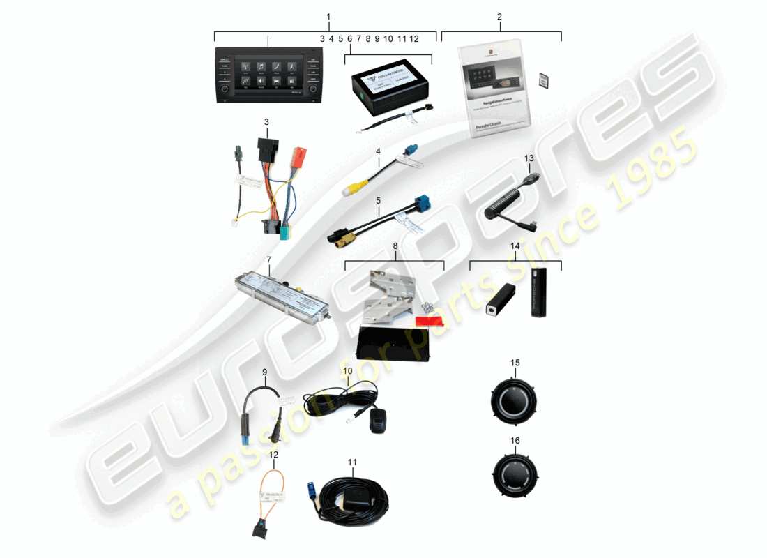 porsche 2005 (cayenne e1 9pa) porsche communication classique 03-08 management plus voir les informations techniques 27/22 9112 diagramme des pièces