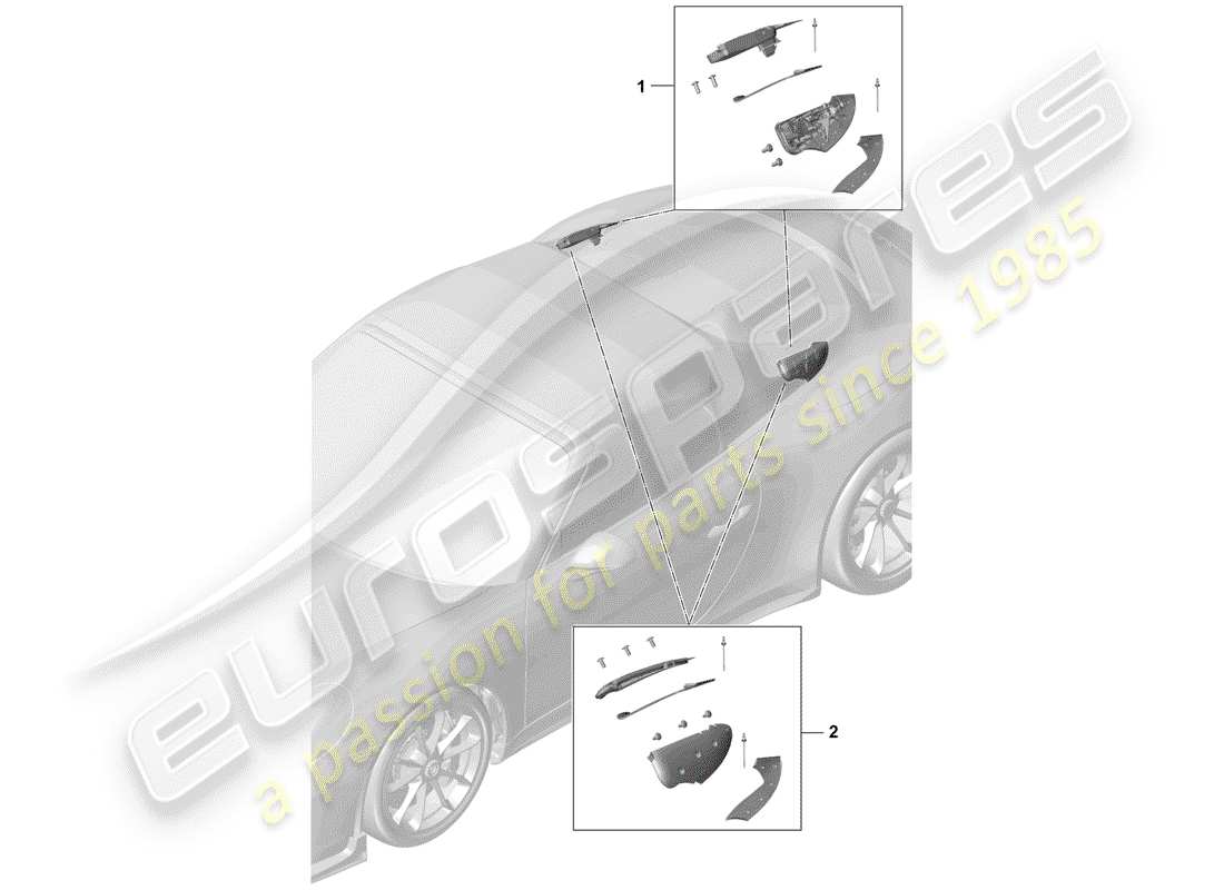 porsche 2015 (991-1 r/gt3/rs) diagramme de pièce catch