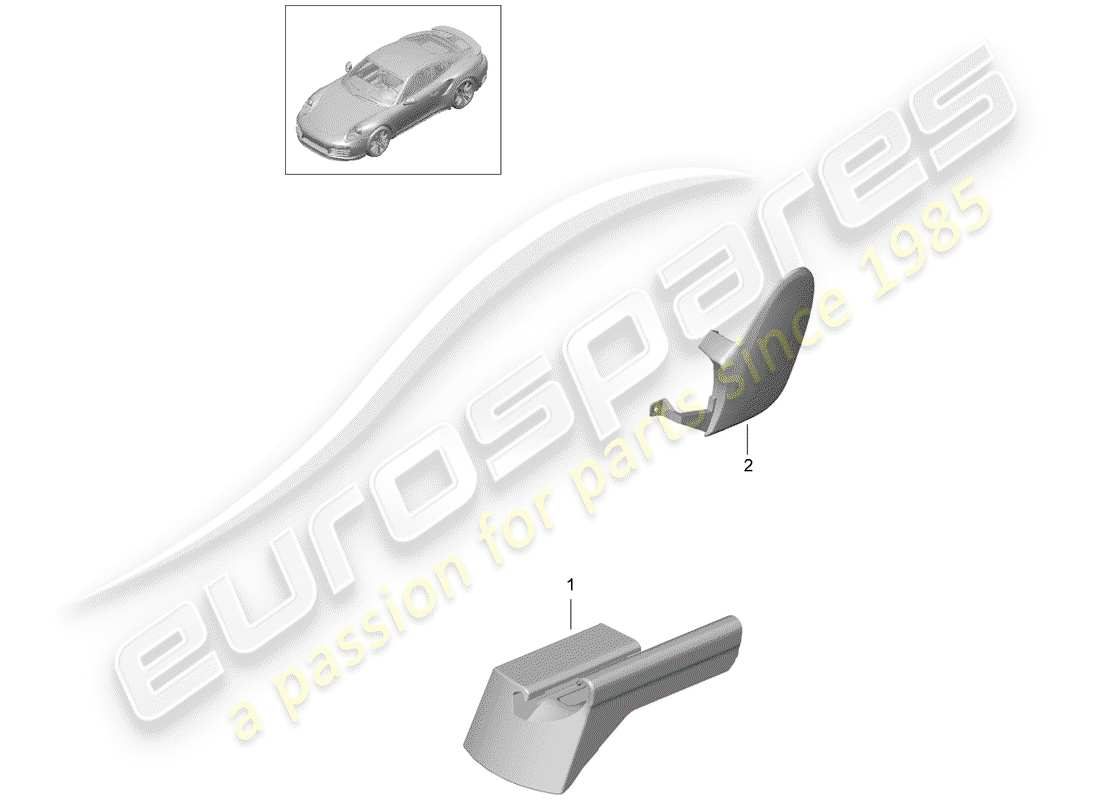 porsche 991 turbo (2020) siege sport plus schéma des pièces