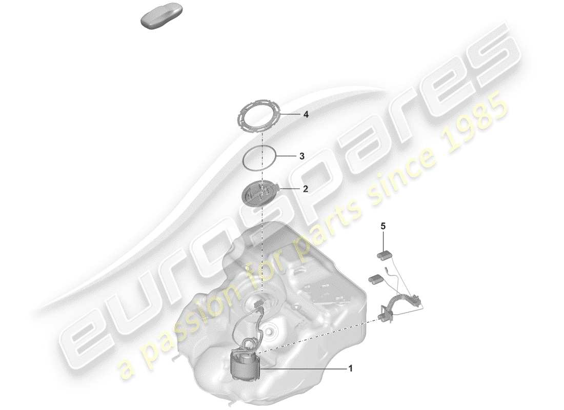 porsche 2019 (992-1) pompe à carburant schéma des pièces