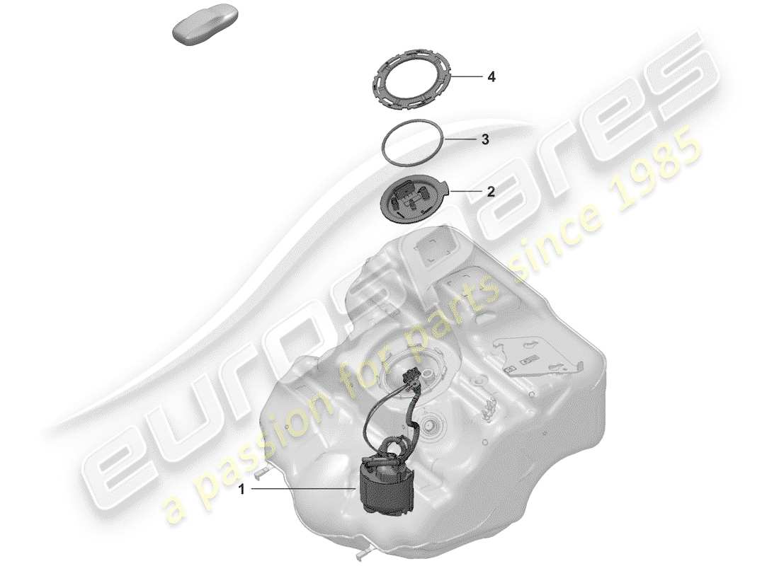 porsche 2020 (992-1) pompe à carburant schéma des pièces