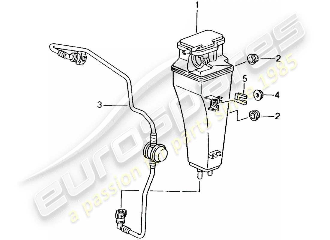 porsche 2002 (996 gt3) cartouche d'émission par évaporation schéma des pièces
