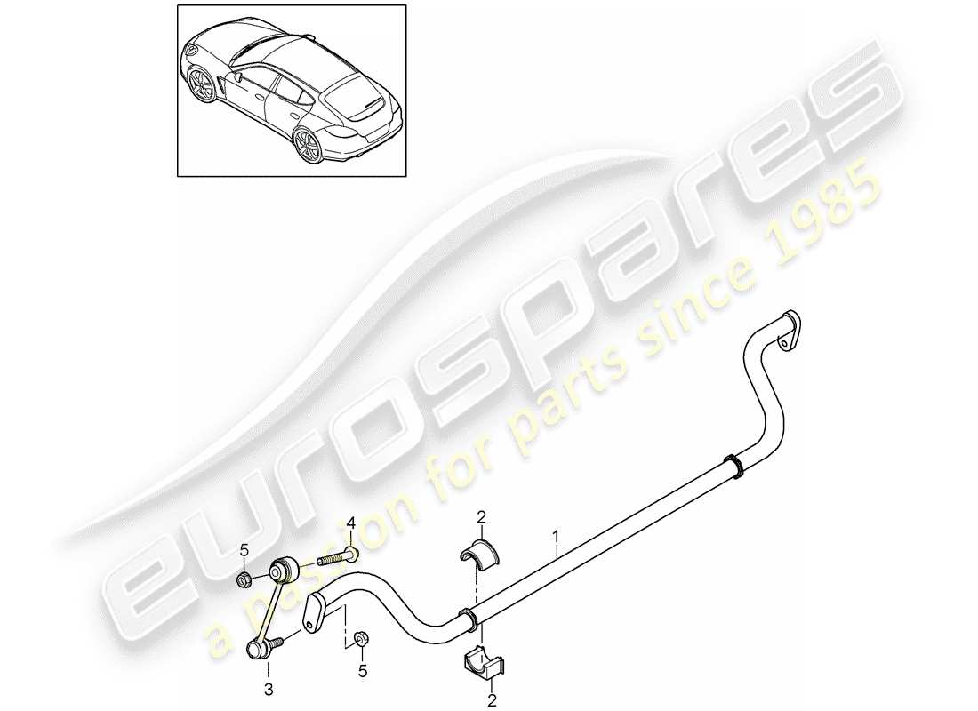 porsche 2015 (panamera 970) stabilisateur schéma des pièces