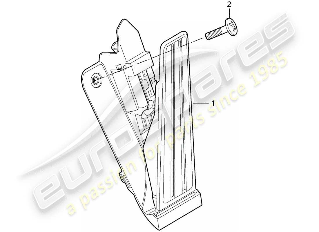 porsche 2011 (997-2 gt3) pédales schéma des pièces