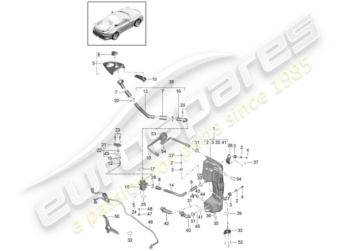 porsche 2015 (991-1 r/gt3/rs) moteur (presse à huile./lubrica.) schéma des pièces
