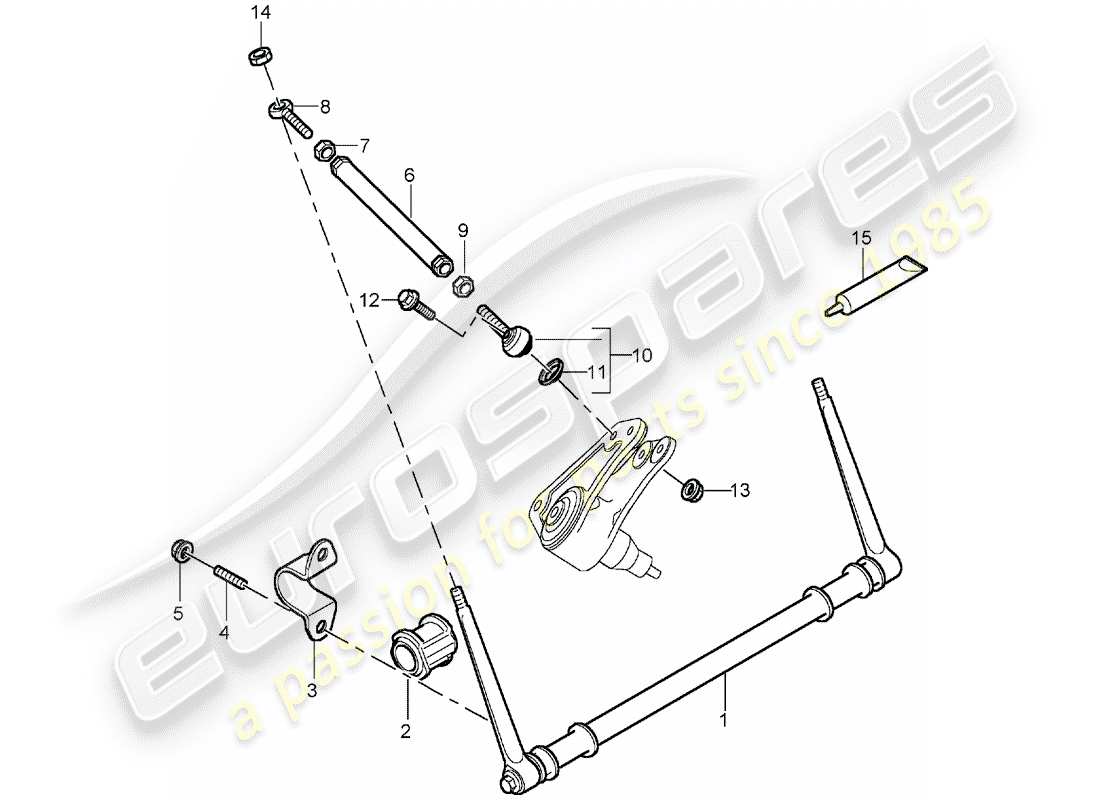 porsche 2005 (carrera gt) stabilisateur schéma des pièces