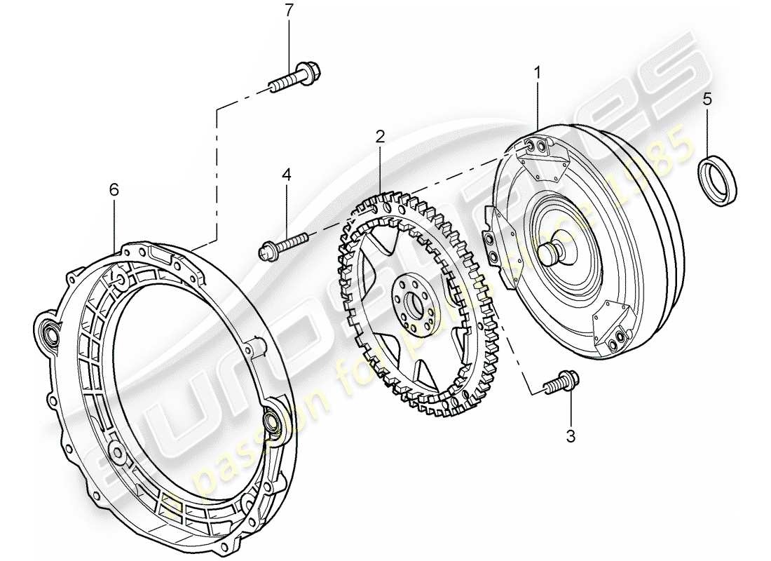 porsche 2007 (997-1 turbo / gt2) tiptronique schéma des pièces