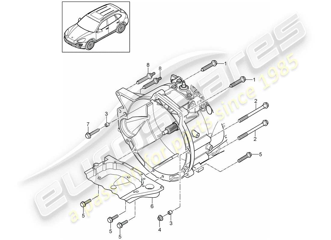 porsche 2016 (cayenne e2 92a) pièces de montage pour moteur et schéma des pièces